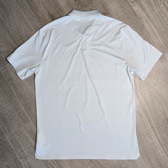 NIKE DRI-FIT Men’s Light Gray White Colorblock Short Sleeve Golf Polo Shirt - Picture 6 of 7